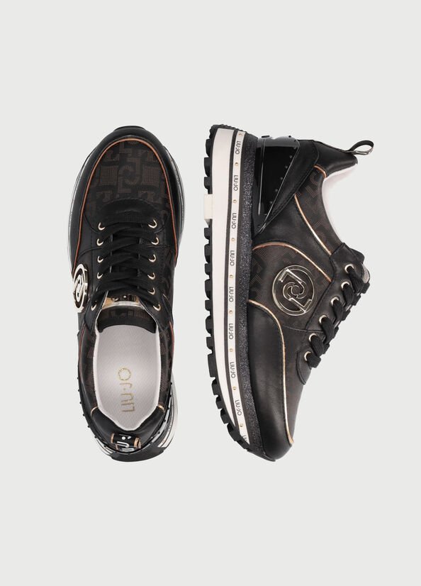 Sneakers in pelle nera Liu Jo collezione 2021 prezzo 169 euro