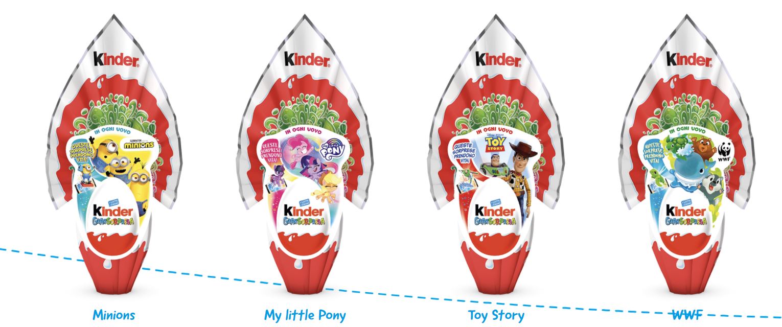 Tutte le Uova di Pasqua Kinder Gransorpresa 2021 da 150 grammi