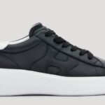Nuove sneakers donna Hogan Rebel in pelle nera collezione primavera estate 2021