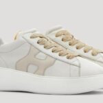 Nuove sneakers in pelle bianca e oro Hogan primavera 2021