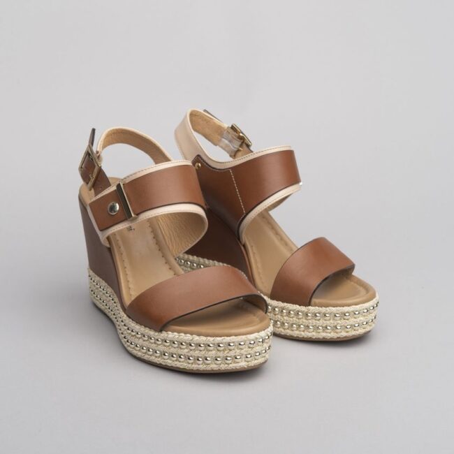 Sandali con zeppa in pelle NG Sandali con zeppa in pelle NG