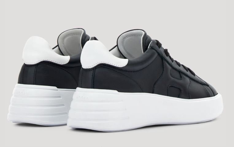 Sneakers donna Hogan Rebel in pelle nera collezione primavera estate 2021