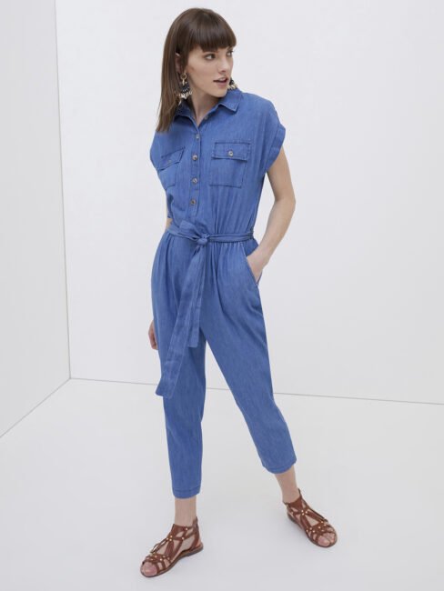 Tuta intera in jeans Motivi estate 2021 Tuta intera in jeans Motivi estate 2021