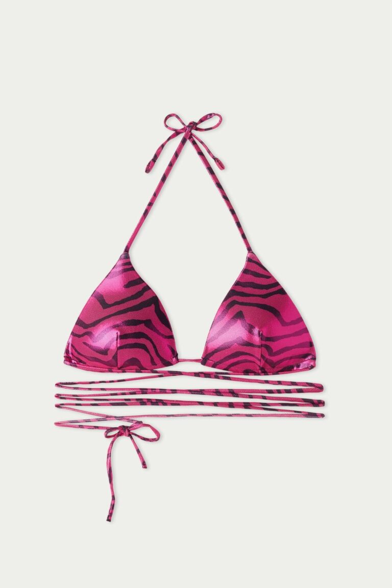 PilyQ Costume Reggiseno Brassiere Reversibile Seamless - Scollo Alto A Onda - Multicolore