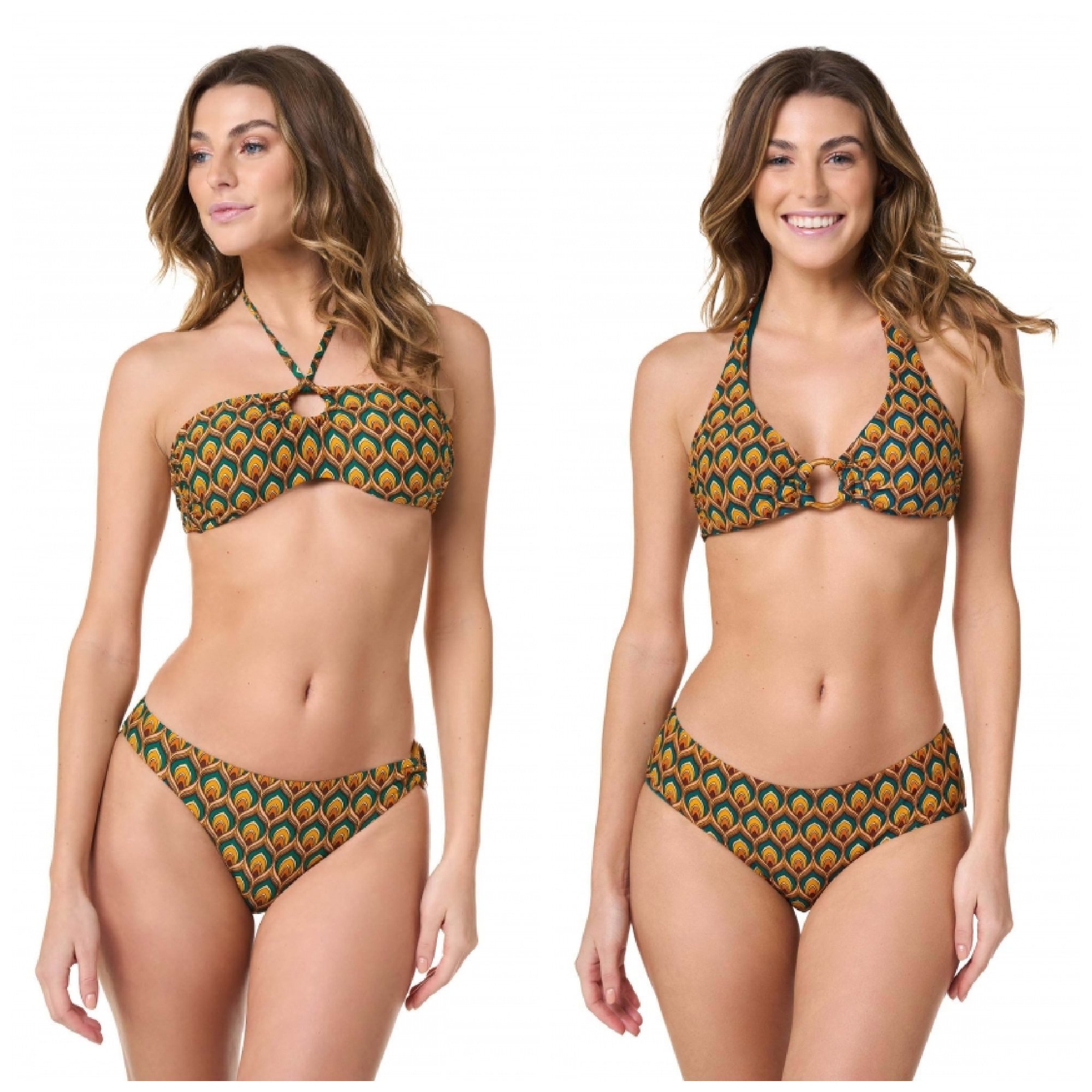 Bikini Goldenpoint fantasia Piuma di Pavone Estate 2021