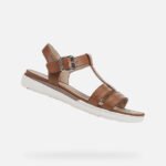 Sandalo Geox con suola in gomma EVA estate 2021 modello Hiver in pelle liscia