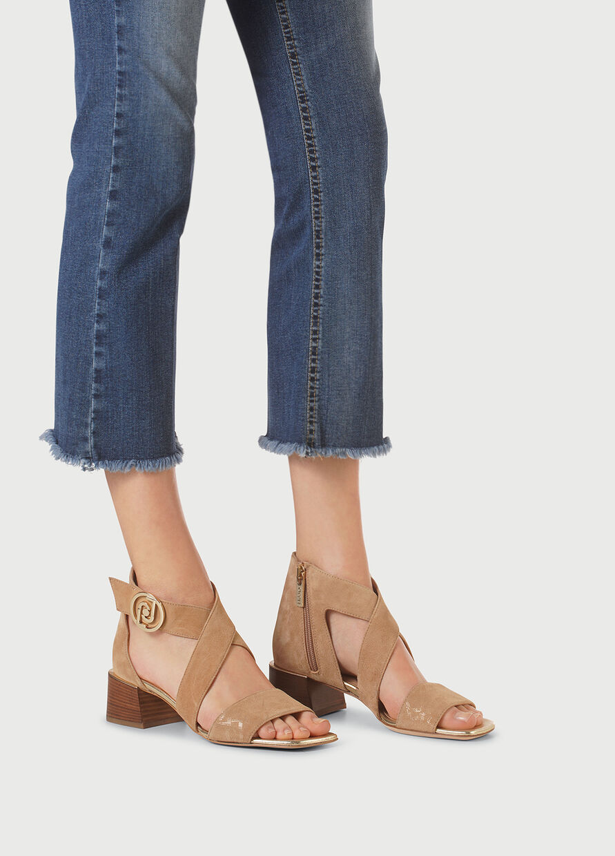 Sandali in camoscio tacco medio Liu Jo