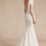 Abito da sposa con maniche lunghe effetto tattoo