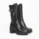 Anfibi donna Nero Giardini con tacco alto inverno 2022