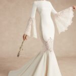 Atelier Eme Vestito da sposa a sirena con maniche lunghe