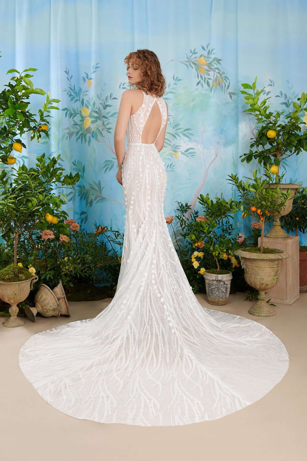 Immagine retro abito da sposa a sirena Atelier Eme