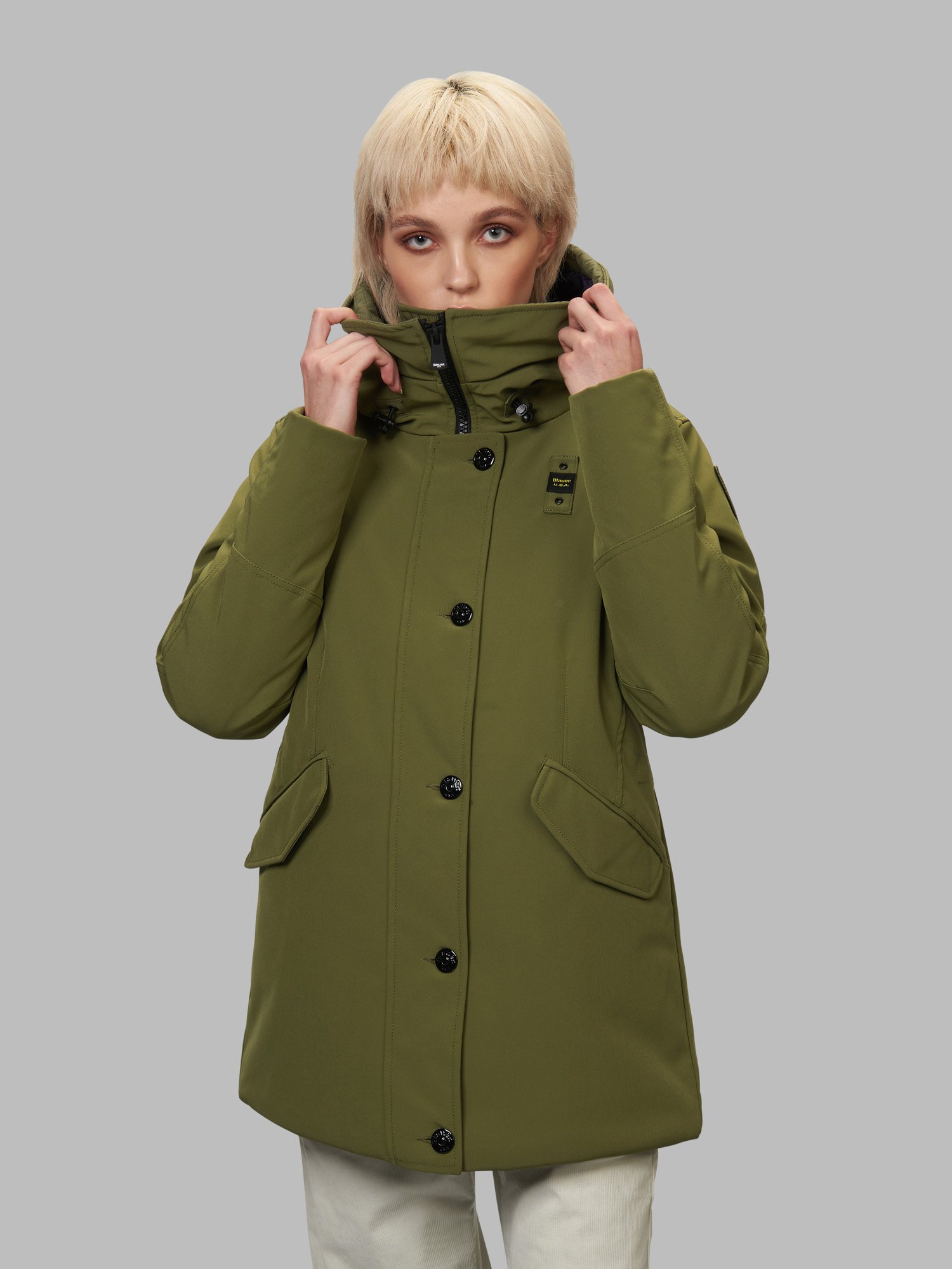Parka verde Blauer collezione inverno 2021 2022