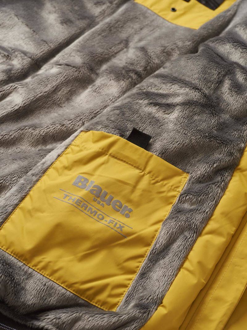 Piumino Blauer imbottito in eco pelliccia