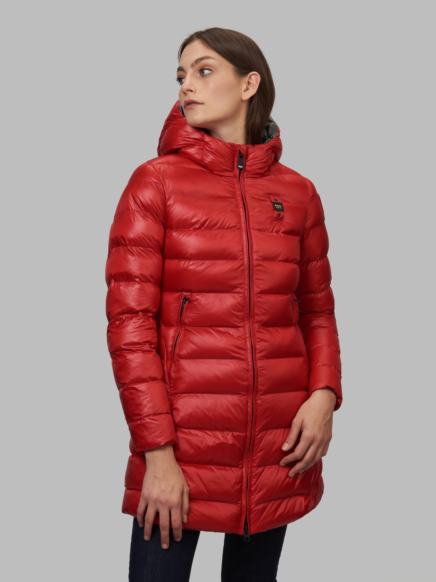 Piumino ecologico Blauer con cappuccio