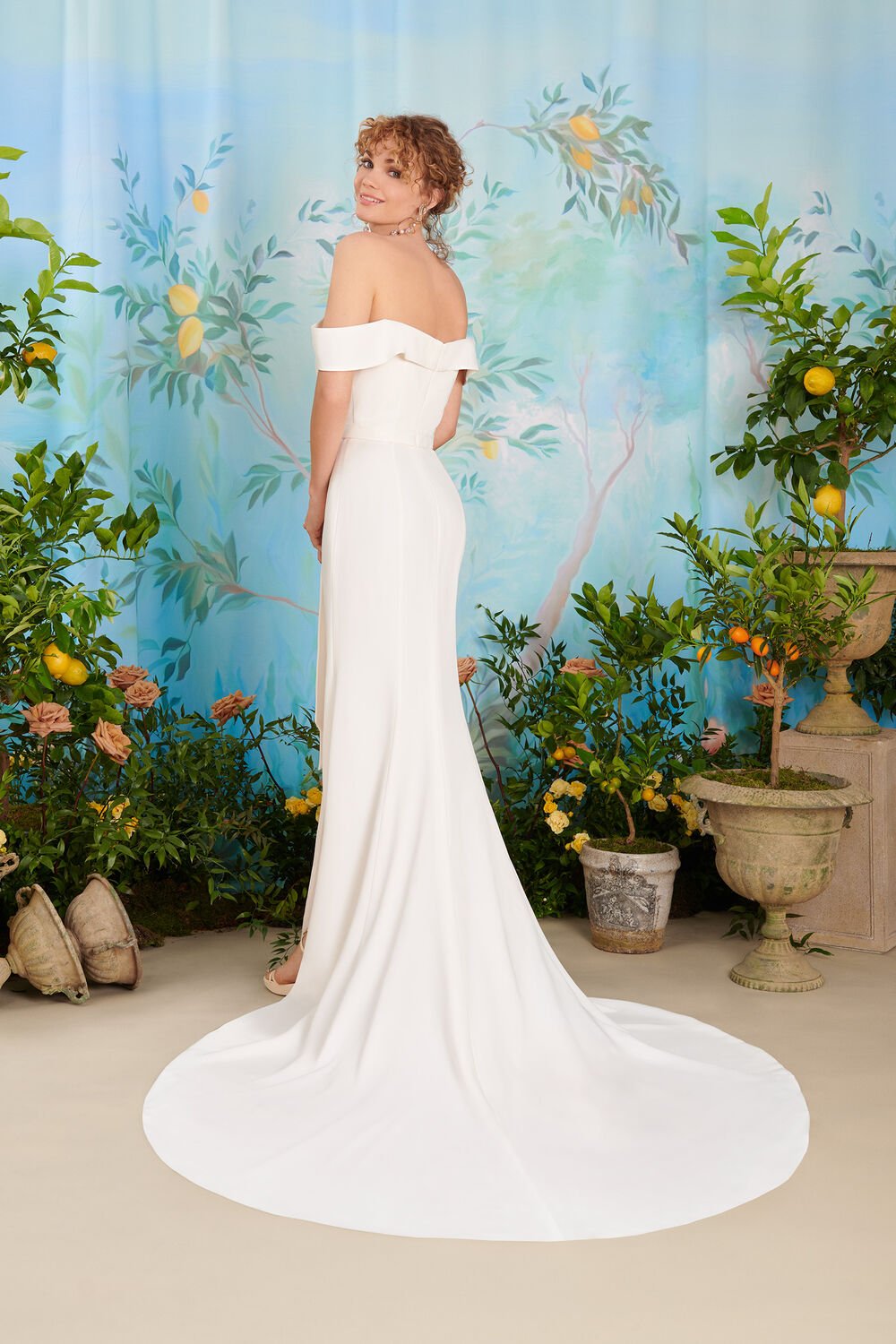 Retro abito da sposa a sirena modello Adua Atelier Eme
