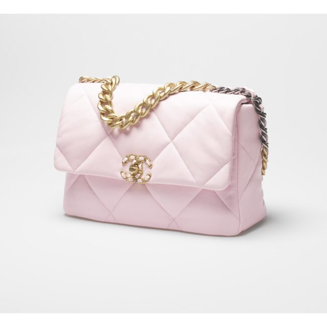 Nuova Chanel 19 grande 2022 rosa chiaro Nuova Chanel 19 grande 2022 rosa chiaro
