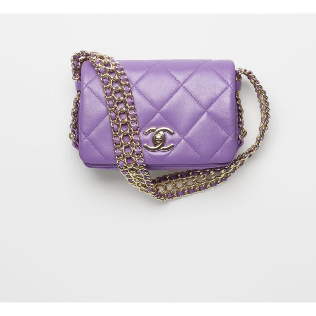 Nuova borsa Chanel viola primavera estate 2022 Nuova borsa Chanel viola primavera estate 2022
