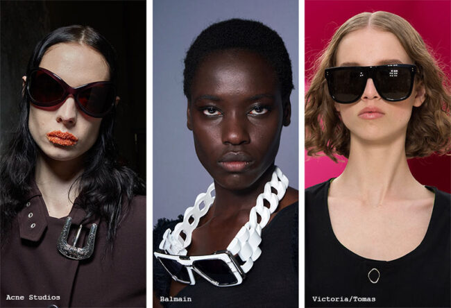 Occhiali da sole oversize moda estate 2022