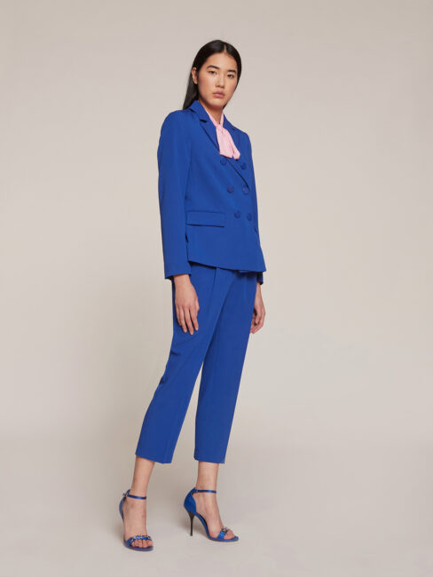 Tailleur blu Motivi con giacca a doppiopetto Tailleur blu Motivi con giacca a doppiopetto