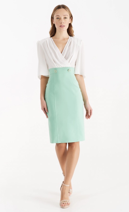 Vestito con gonna longuette