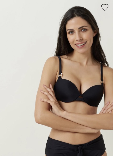 Costume da bagno due pezzi con reggiseno a balconcino e slip a vita alta