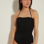 Costume intero nero a fascia Tezenis