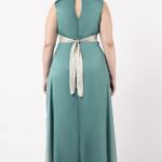Abito lungo curvy in raso