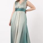 Long dress in raso Rinascimento autunno inverno 2022 2023