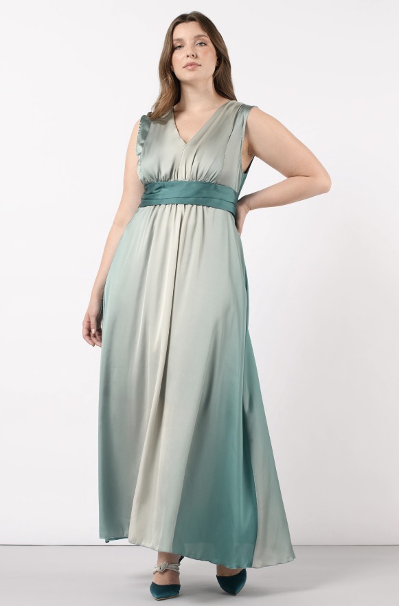 Long dress in raso Rinascimento autunno inverno 2022 2023