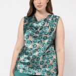 Top in raso smanicato Rinascimento collezione f w 2022 2023