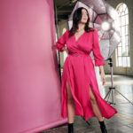 Vestito in raso curvystyle Rinascimento
