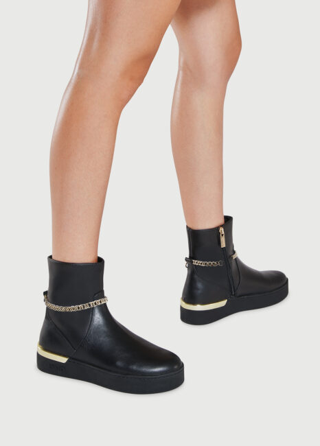 Stivaletti flatform Liu Jo con catena gioiello Stivaletti flatform Liu Jo con catena gioiello