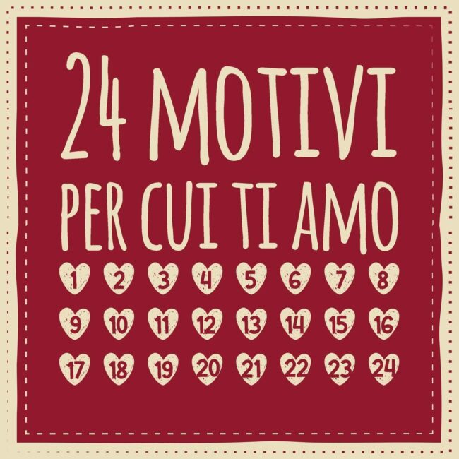 Calendario Avvento per innamorati Calendario Avvento per innamorati