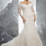 Abito da sposa a sirena in pizzo 2023 plus size Morilee mod Kameron