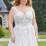 Abito da sposa con maniche lunghe staccabile Morilee 2023