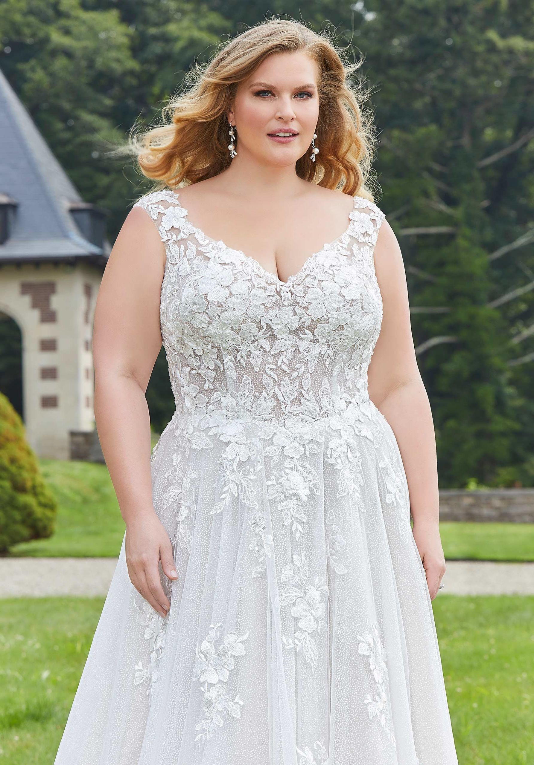 Abito da sposa con maniche lunghe staccabile Morilee 2023
