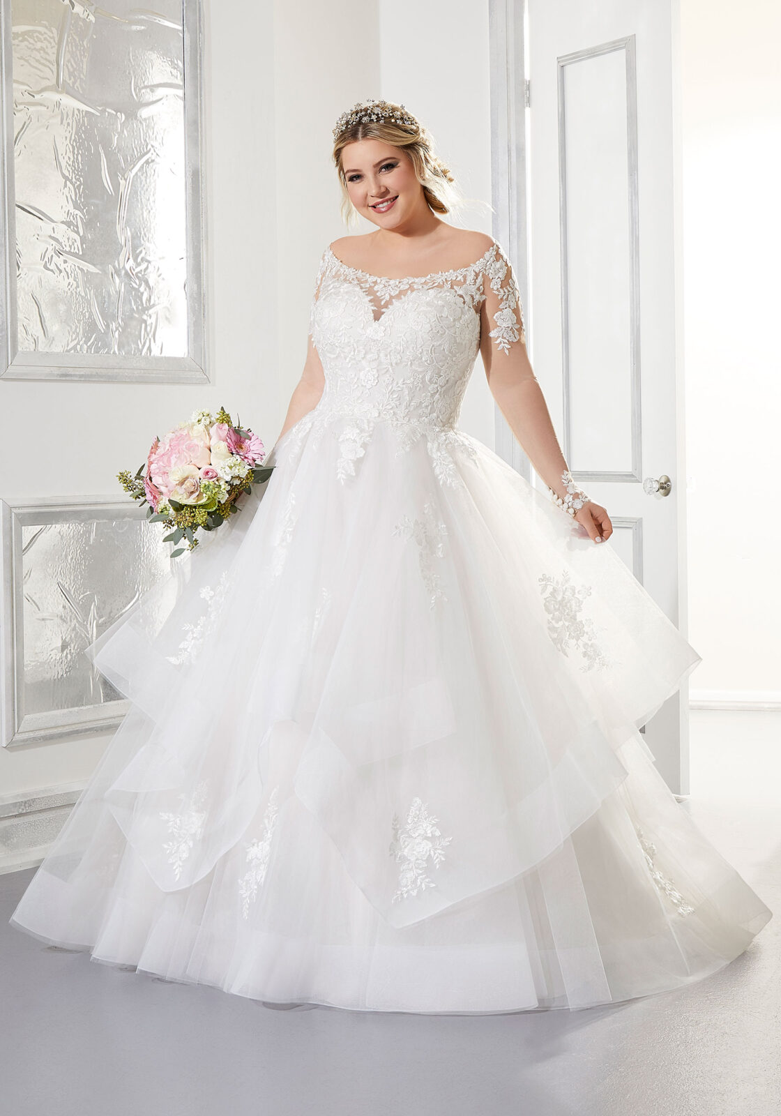 Abito da sposa principescotaglie comode 2023 Morilee mod Alyssa