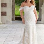 Vestito da sposa linea curvy Morilee modello a sirena