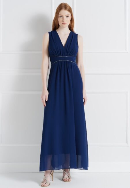 Abito Lungo Con Paillettes Abito Da Sera Elegante Con Paillettes E Maniche 3/4 - Scollo A V Lungo In Chiffon, Ever-Pretty Abito Sera Scollo V Elegante - Foto 12