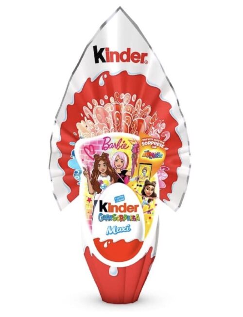 Uovo di Pasqua Kinder 2023 Maxi da 220 grammi BARBIE quanto costa Uovo di Pasqua Kinder 2023 Maxi da 220 grammi BARBIE quanto costa