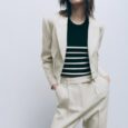 Completo gessato con giacca corta ZARA