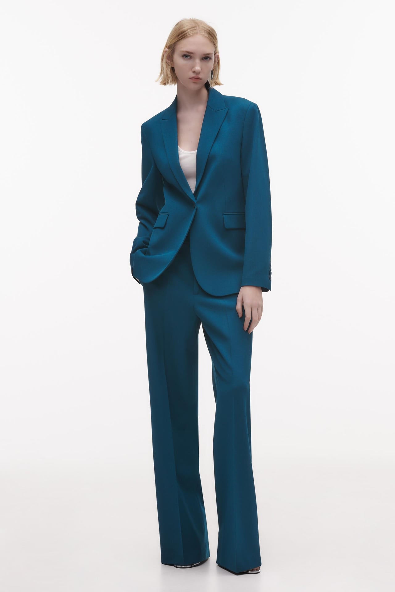 Elegante completo tailleur donna giacca pantaloni ZARA 2023