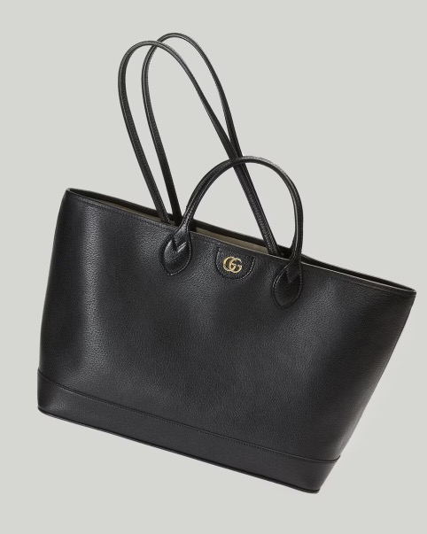 Shopping bag GUCCI in pelle nera collezione primavera estate 2023 Shopping bag GUCCI in pelle nera collezione primavera estate 2023