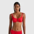 Costume da bagno rosso con slip a vita alta estate 2023