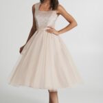 Rinascimento abito midi con gonna in tulle