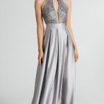 Rinascimento vestito lungo con paillettes inverno 2023 2024