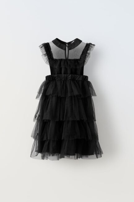 Abito bambina in tulle nero per Halloween ZARA Abito bambina in tulle nero per Halloween ZARA