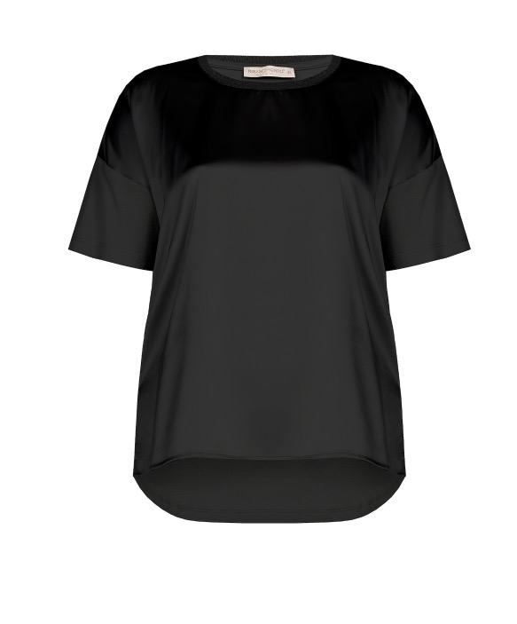 Blusa in raso nero