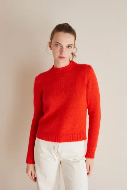 Caldo maglione Lazzari color corallo Caldo maglione Lazzari color corallo