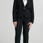 Completo nero giacca e pantaloni Rinascimento linea curvy